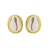 Goudkleurige bijoux oorbellen met schelp (1056734)