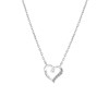 Zilveren ketting met hanger hart met zirkonia (1059376)