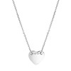 Zilveren ketting&hanger graveer hart (1059565)
