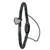 Mesh-Armband aus Edelstahl, schwarz beschichtet, Herz (1059775)