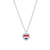 Zilveren ketting met hanger hart Nederland (1060320)