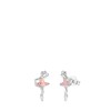Zilveren kinderoorbellen ballerina emaille (1060473)