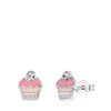 Kinderohrringe, 925 Silber, Cupcake, Emaille (1060474)