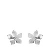 Zilverkleurige bijoux oorbellen bloem (1060574)