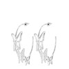Zilverkleurige bijoux oorbellen met vlinders (1060576)
