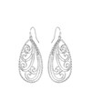 Zilverkleurige bijoux oorbellen krullen (1060588)