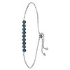 Armband, Edelstahl, mit dunkelblauen Perlen (1060734)