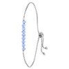 Armband, Edelstahl, mit hellblauen Perlen (1060738)