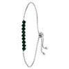 Armband, Edelstahl, mit dunkelgrünen Perlen (1060740)