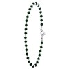 Armband, Edelstahl, mit dunkelgrünen Perlen (1060741)