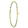 Armband, Edelstahl, vergoldet, mit hellgrünen Perlen (1060763)