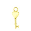 Zilveren oorbelhanger gold sleutel/hart Mix&Match (1060821)