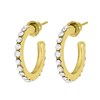 Goudkleurige bijoux oorbellen met steentjes (1060921)
