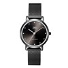 Q&Q horloge zwart met mesh band QA21J402Y (1061300)