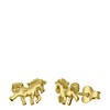 Zilveren goldplated kinderoorbellen paard (1061478)