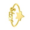 Ring, 925 Silber, vergoldet, Star (1061893)
