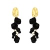 Goudkleurige bijoux oorbellen zwart (1062232)