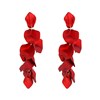 Rode bijoux oorbellen met blad (1062286)