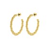 Goudkleurige bewerkte bijoux oorringen (1062295)