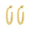 Goudkleurige bijoux oorbellen bol (1062305)