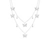 Silberfarbene Halskette, mit Schmetterlingen (1062324)