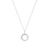 Gerecycleerd zilveren ketting&hanger disc zirkonia (1062452)