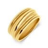 Ring aus Edelstahl, vergoldet, mit Rippenstruktur, klein (1071276)