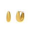 Stalen goldplated oorbellen chunky (1071280)