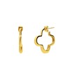 Ohrringe aus Edelstahl, vergoldet, Blume, durchbrochen (1071282)
