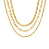 Halskette aus Edelstahl, vergoldet, mehrreihig (1071294)