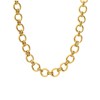 Halskette aus Edelstahl, vergoldet, chunky, mit polierten Gliedern (1071312)