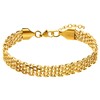Stalen goldplated armband breed (1071314)