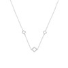 Halskette aus 925er Silber, Kleeblatt, Zirkonia (1071326)