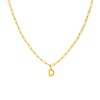 Stalen goldplated ketting closed forever letter D (1071417)