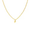 Stalen goldplated ketting closed forever letter F (1071419)