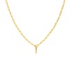 Stalen goldplated ketting closed forever letter I (1071422)