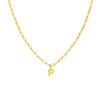 Stalen goldplated ketting closed forever letter P (1071429)