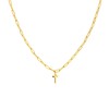 Stalen goldplated ketting closed forever letter T (1071433)