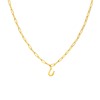 Stalen goldplated ketting closed forever letter U (1071434)