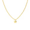 Stalen goldplated ketting closed forever letter W (1071436)