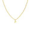 Stalen goldplated ketting closed forever letter Y (1071438)