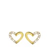Eve goldplated oorbellen hart met zirkonia (1020978)