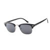 Sonnenbrille mit schwarz/silbernem Rahmen und schwarzem Glas (1021589)