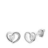 Zilveren oorbellen hart met zirkonia (1022480)