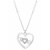 Zilveren ketting hart (1024078)
