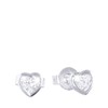 Zilveren oorbellen hart zirkonia (1026352)