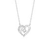 Zilveren ketting met hanger hart zirkonia (1030692)