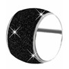 Edelstahlring mit schwarzem Mineralpulver (1037356)