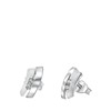 Ohrringe aus 925 Silber, rhodiniert, matt/glänzend, Zirkonia (1043204)