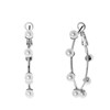 Silberfarbene Byoux-Ohrringe mit Perlen (1052906)